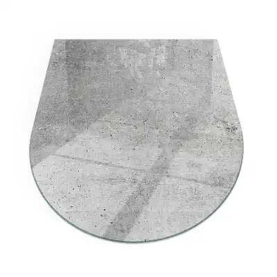 Placă de protecție semiovală pentru șemineu cu textură de beton brut
