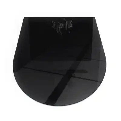 Placă din sticlă securizată de protecție pentru sobă formă semiovală culoare neagră