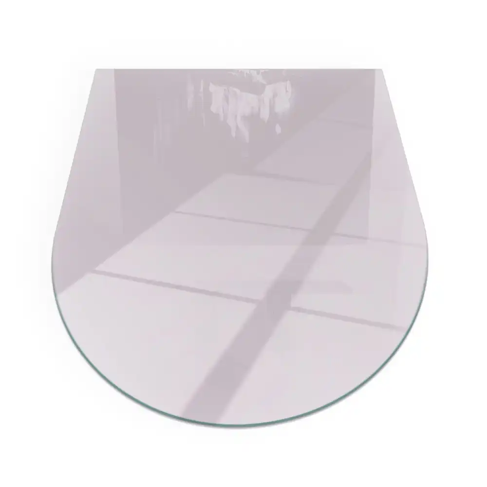 Sticlă securizată de protecție sub sobă, formă semiovală, culoare violet deschis