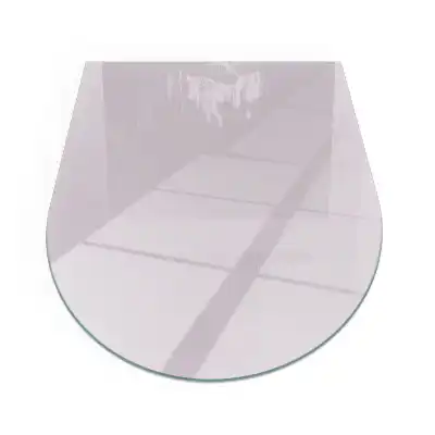 Sticlă securizată de protecție sub sobă, formă semiovală, culoare violet deschis