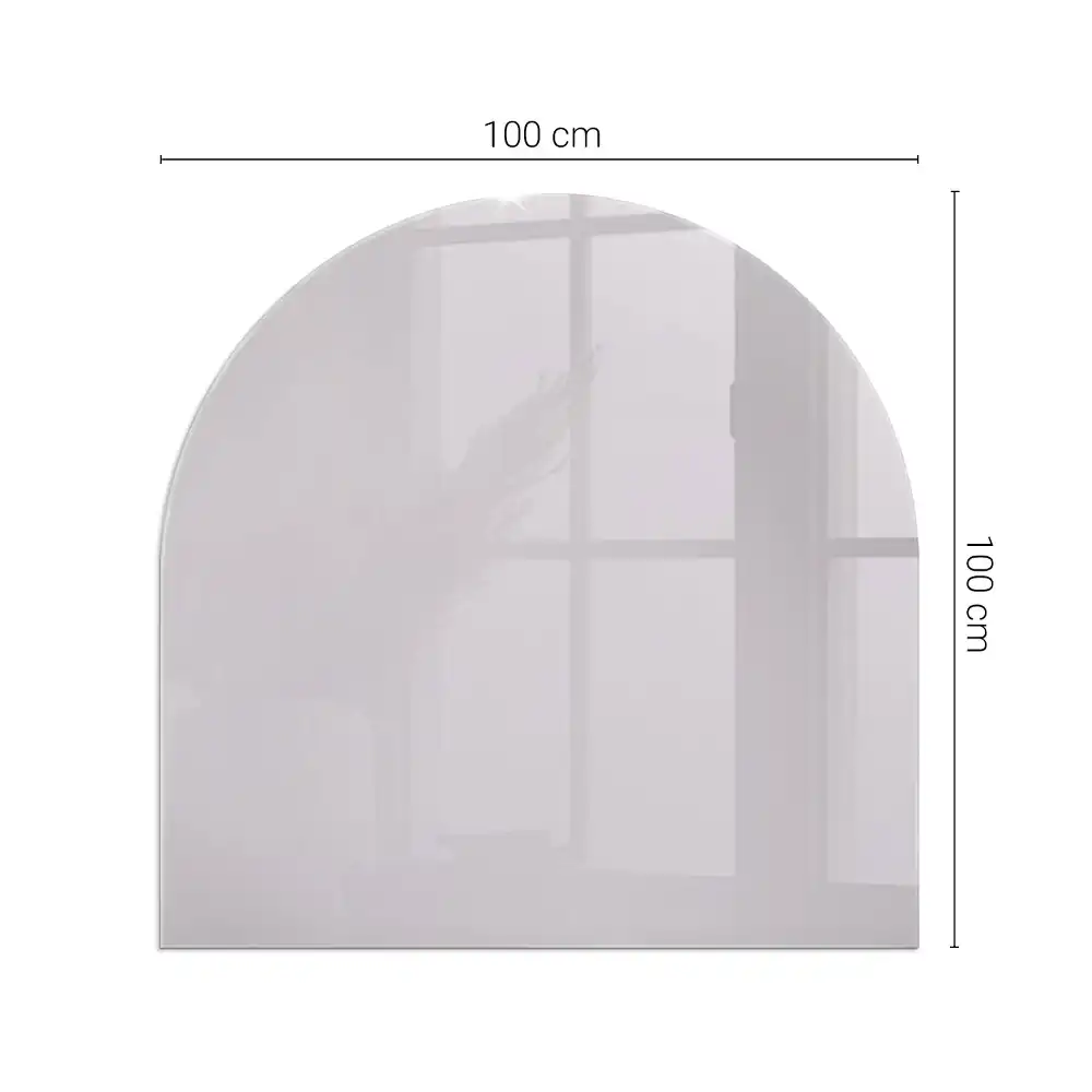 Sticlă securizată de protecție sub sobă, formă semiovală, culoare violet deschis