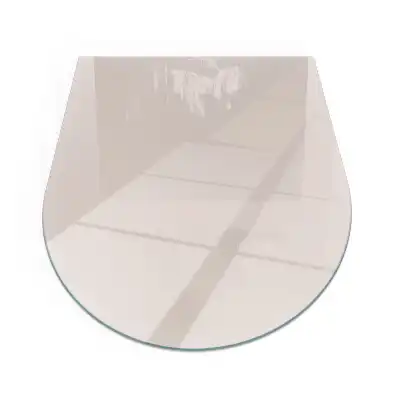 Placă de protecție din sticlă securizată sub sobă formă semiovală culoare roz pal