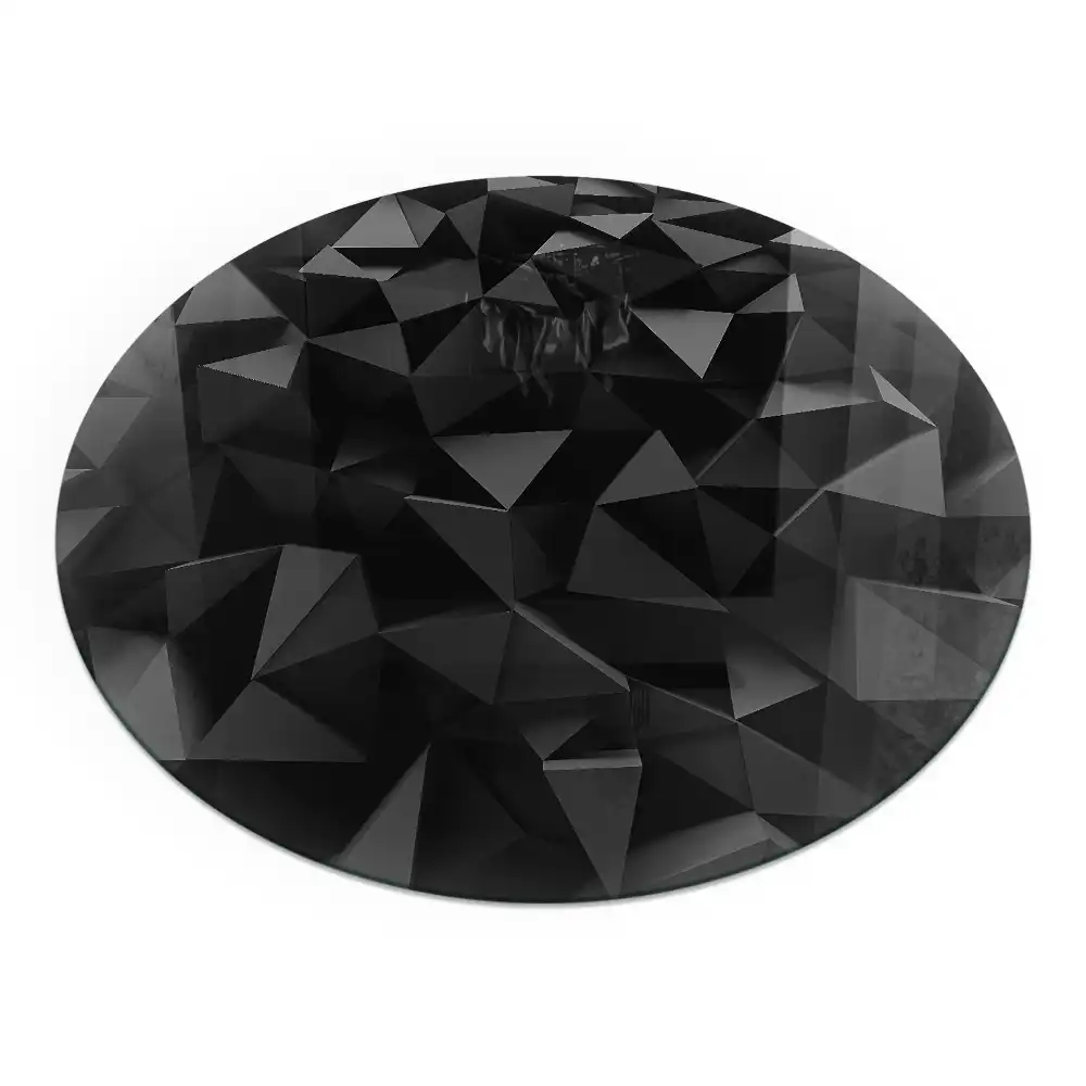 Placă de protecție din sticlă securizată pentru sobă cu model geometric tridimensional
