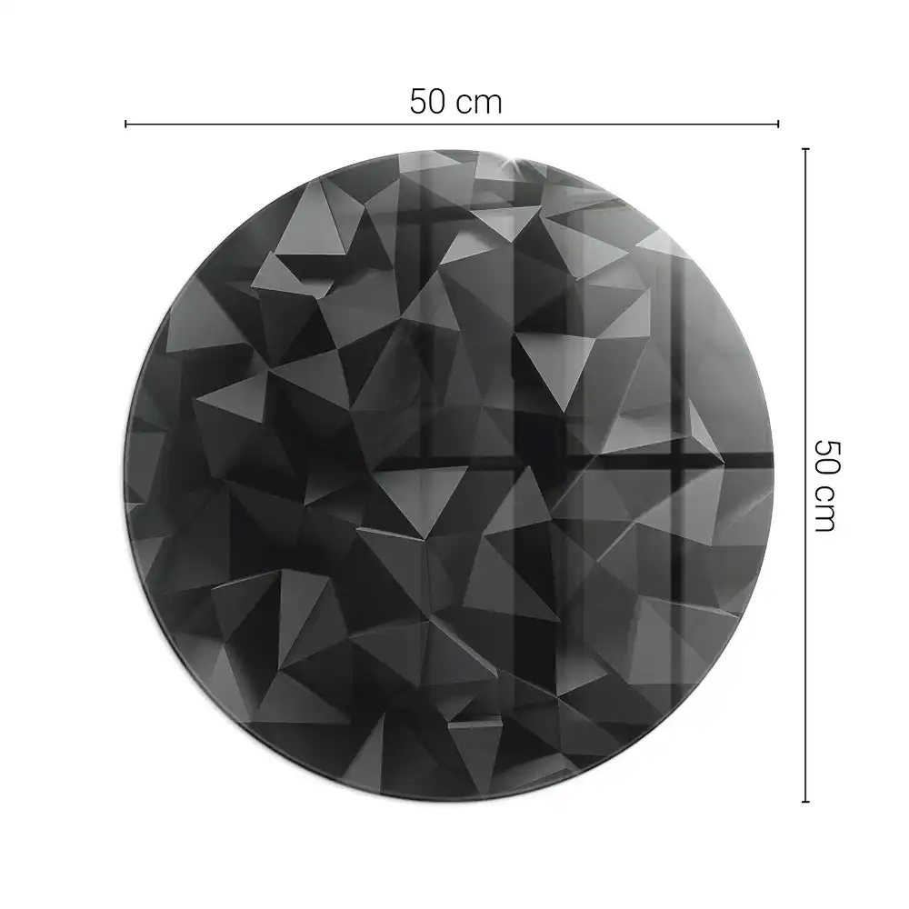 Placă de protecție din sticlă securizată pentru sobă cu model geometric tridimensional