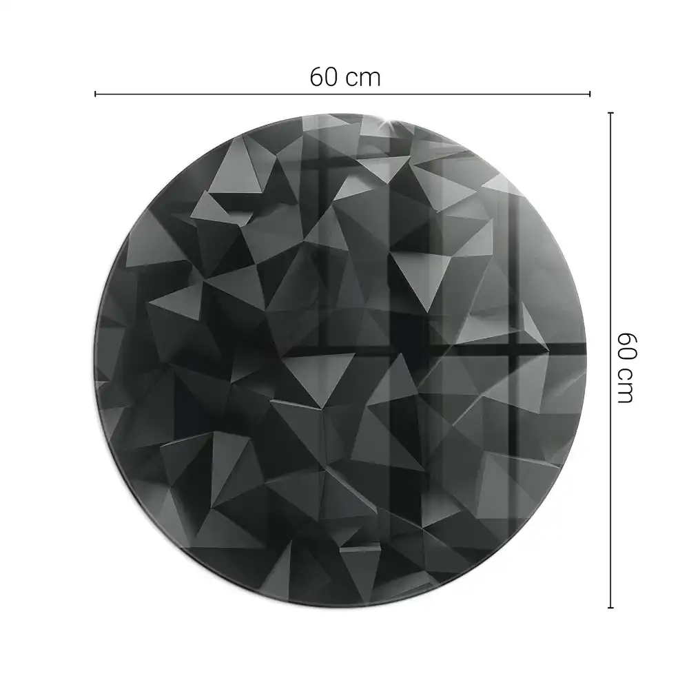 Placă de protecție din sticlă securizată pentru sobă cu model geometric tridimensional