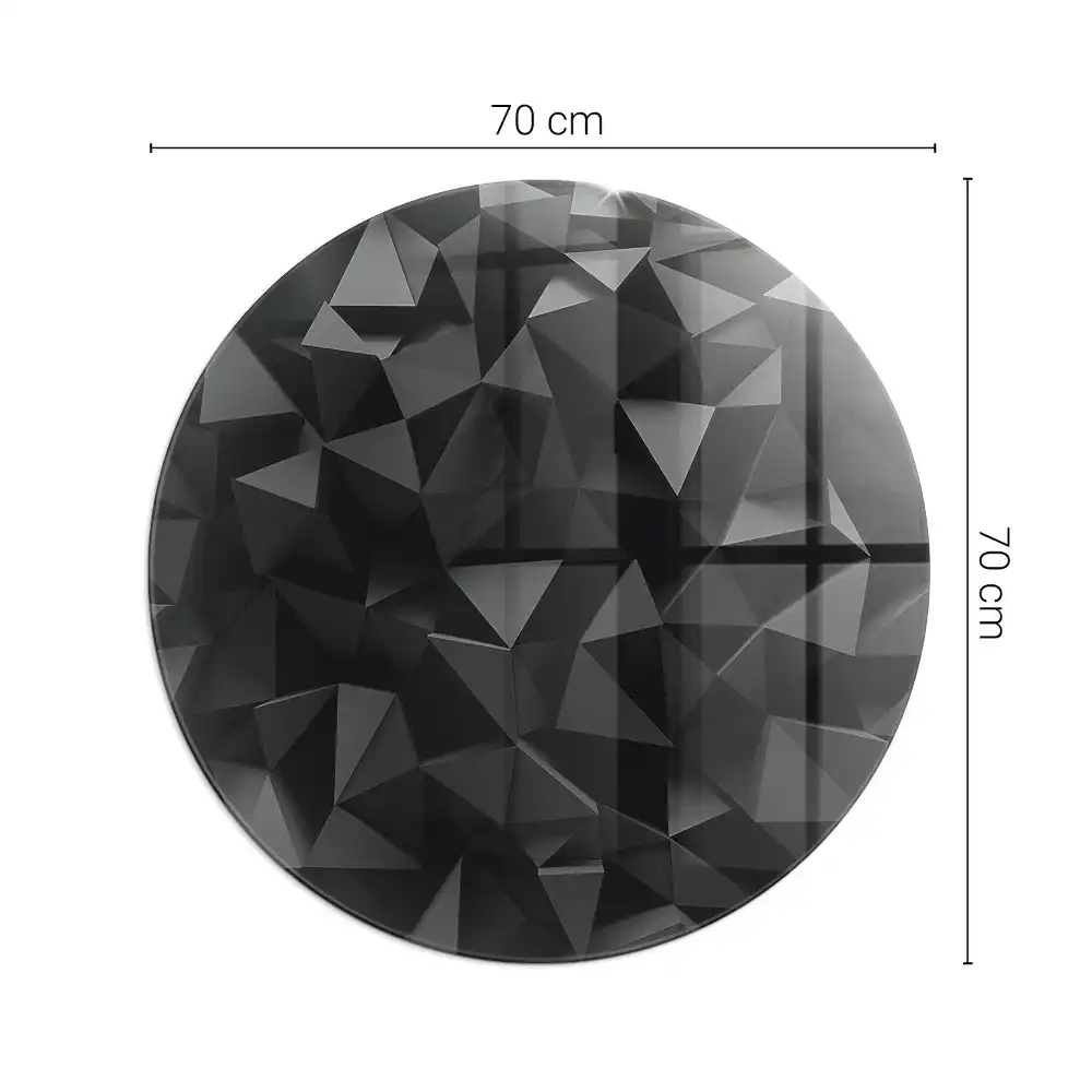 Placă de protecție din sticlă securizată pentru sobă cu model geometric tridimensional