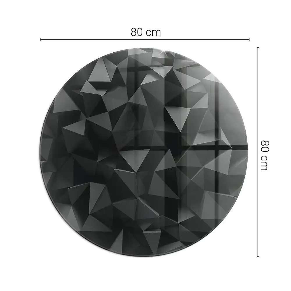 Placă de protecție din sticlă securizată pentru sobă cu model geometric tridimensional