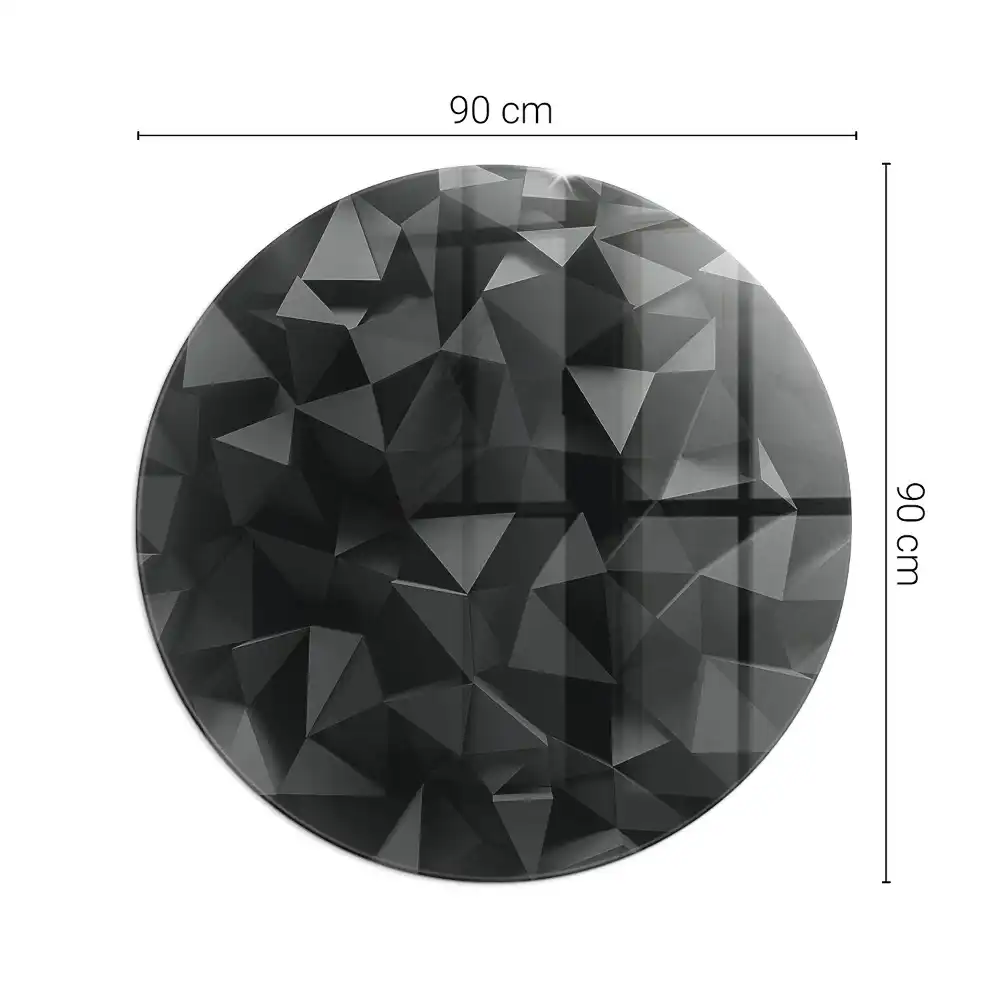 Placă de protecție din sticlă securizată pentru sobă cu model geometric tridimensional