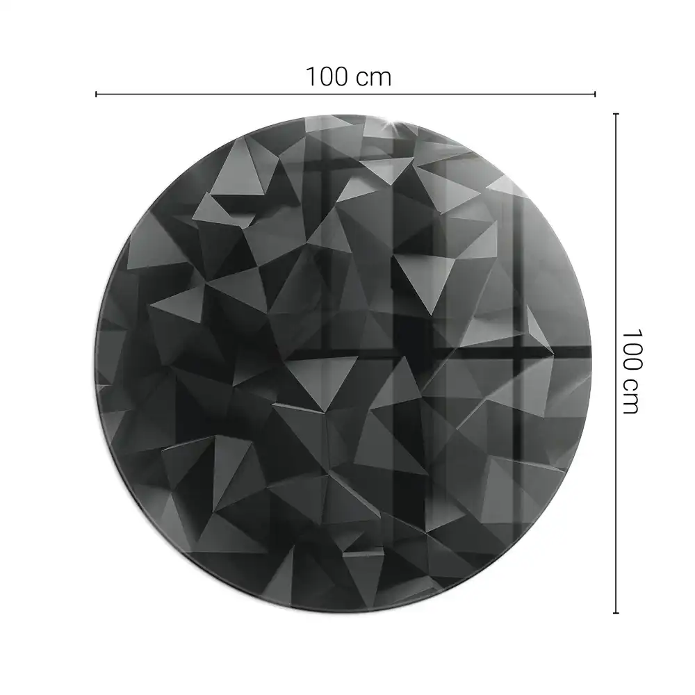 Placă de protecție din sticlă securizată pentru sobă cu model geometric tridimensional