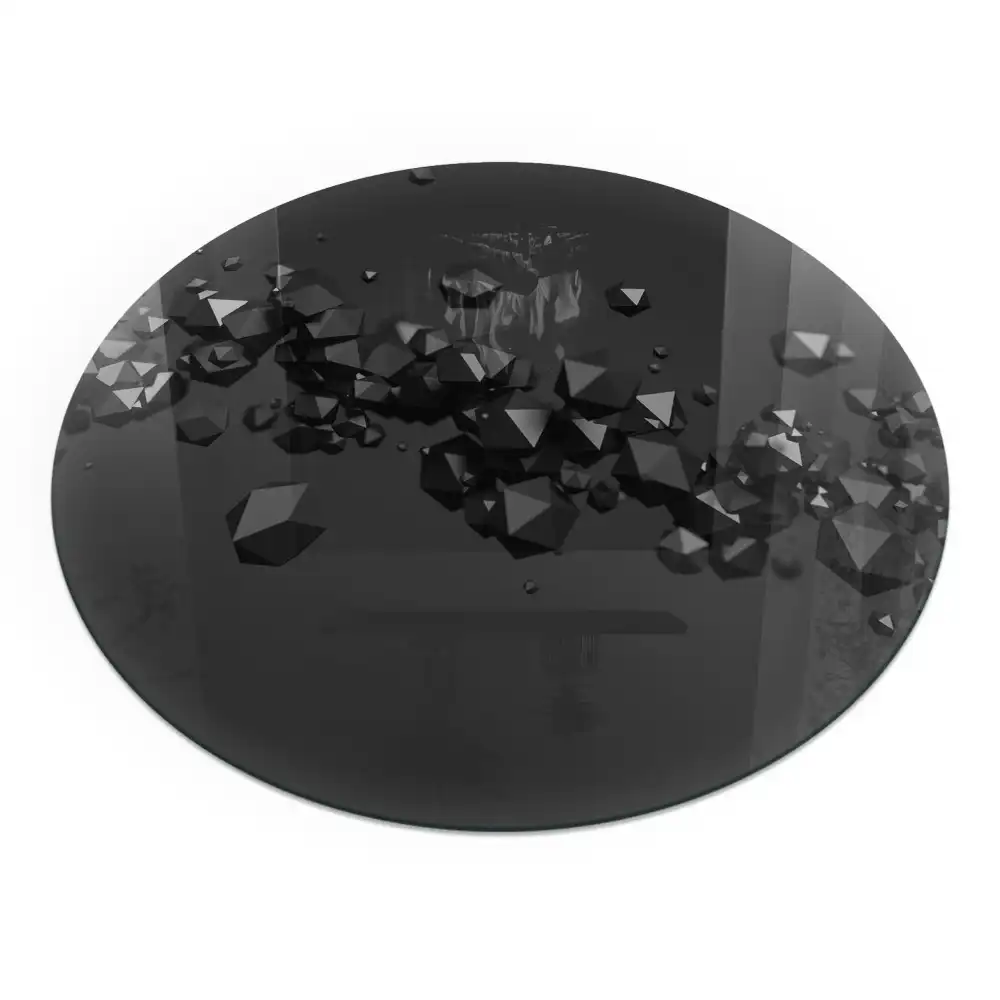 Placă de sticlă securizată pentru protecție sub sobă cu model abstract nor de solide