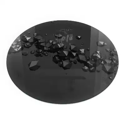 Placă de sticlă securizată pentru protecție sub sobă cu model abstract nor de solide