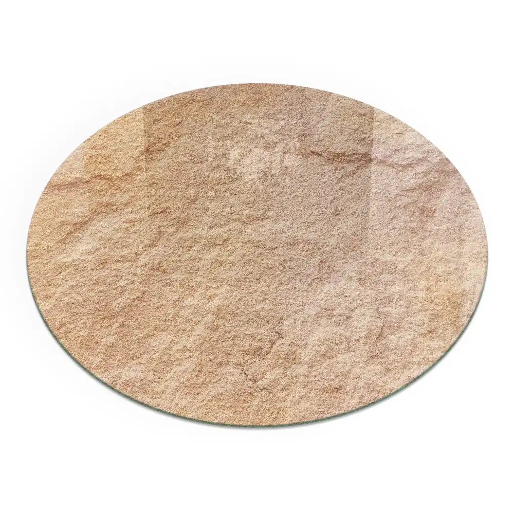 Placă rotundă de protecție pentru șeminee cu textură de piatră naturală