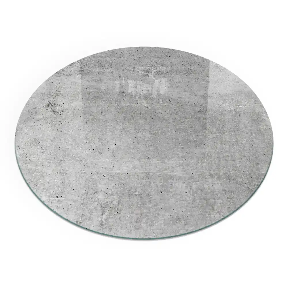 Placă de protecție rotundă pentru șemineu cu textură de beton brut