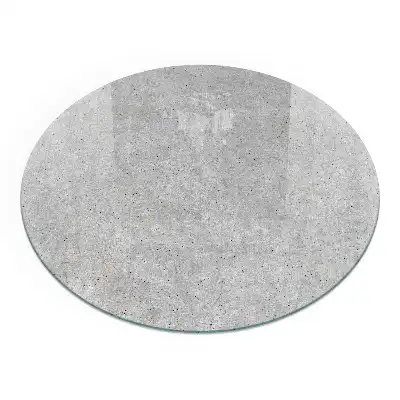 Placă de protecție rotundă din sticlă securizată cu textură de beton brut pentru sobă