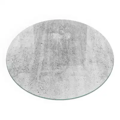 Sticlă securizată de protecție sub sobă rotundă cu textură de beton brut