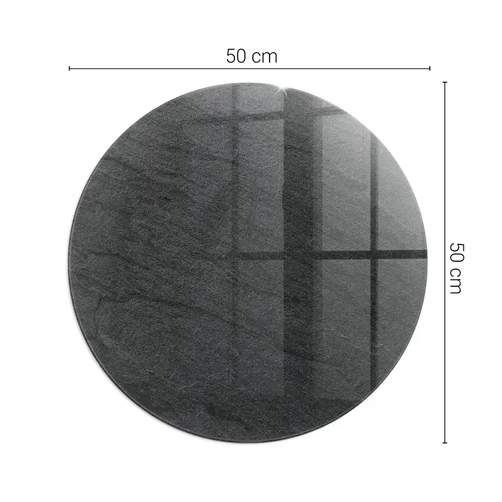 Placă rotundă de protecție pentru șemineu cu textură de piatră