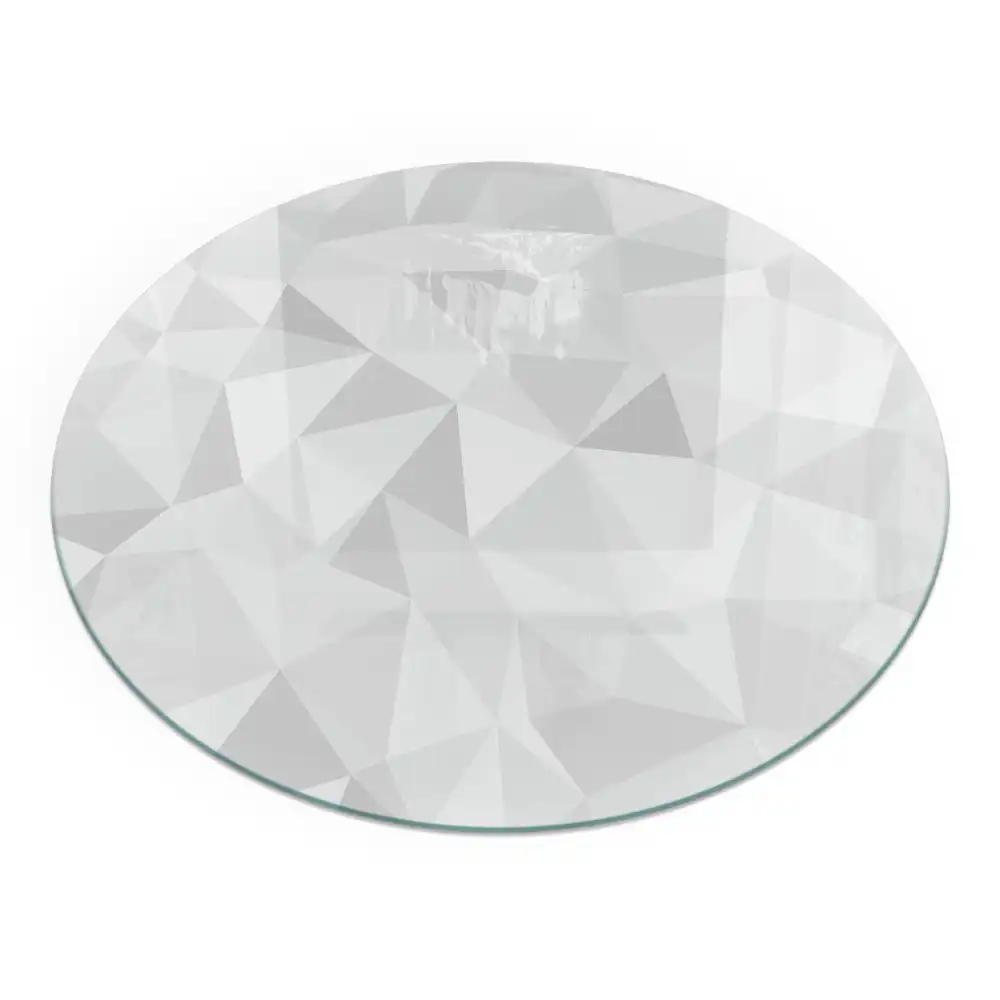 Placă de protecție din sticlă securizată sub sobă cu model geometric abstract