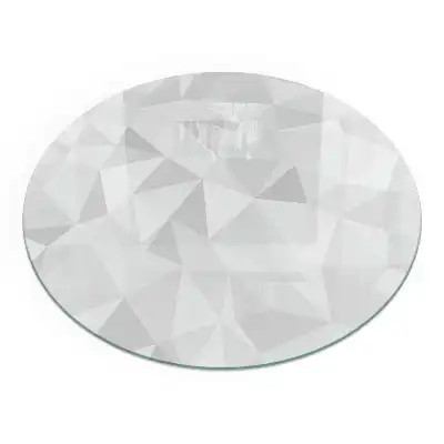 Placă de protecție din sticlă securizată sub sobă cu model geometric abstract