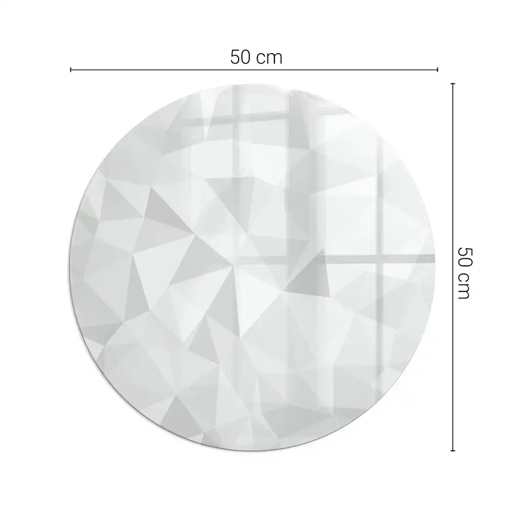 Placă de protecție din sticlă securizată sub sobă cu model geometric abstract