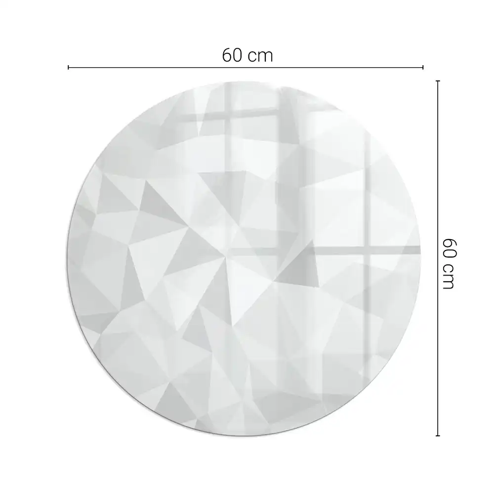 Placă de protecție din sticlă securizată sub sobă cu model geometric abstract