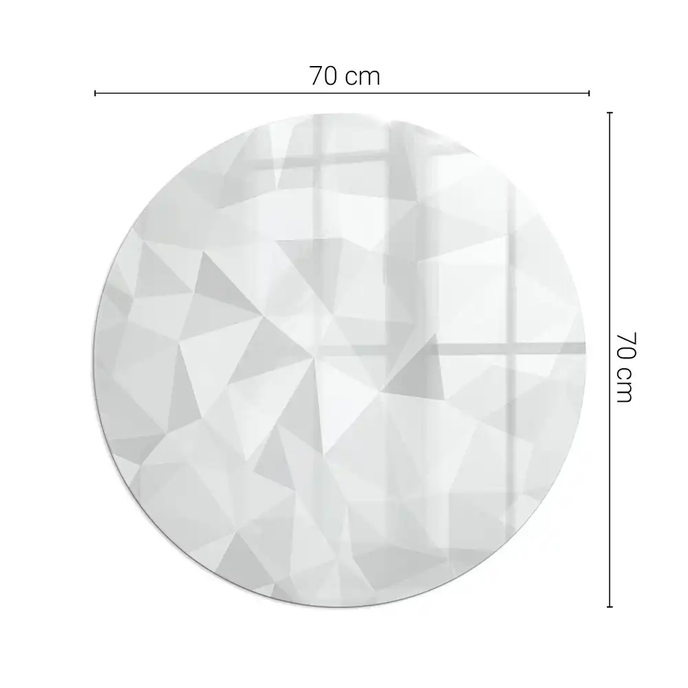 Placă de protecție din sticlă securizată sub sobă cu model geometric abstract