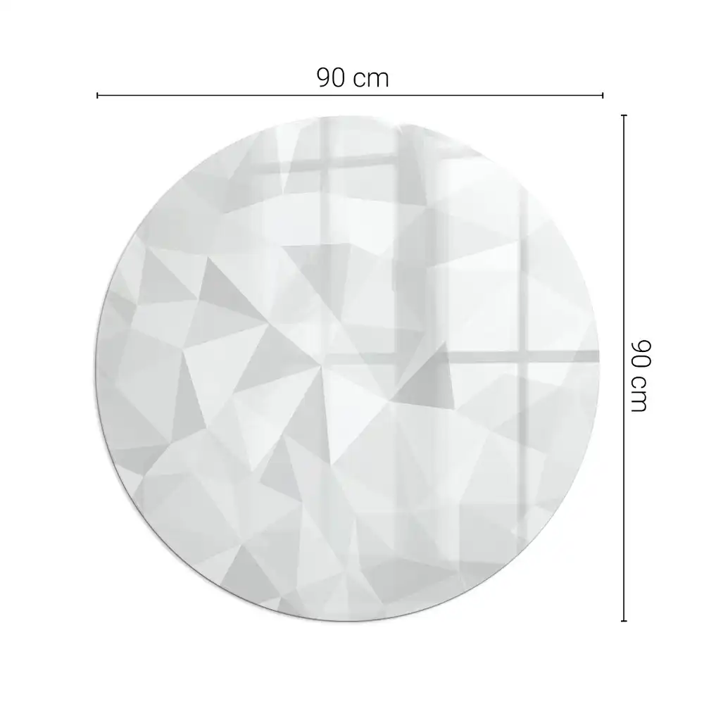 Placă de protecție din sticlă securizată sub sobă cu model geometric abstract