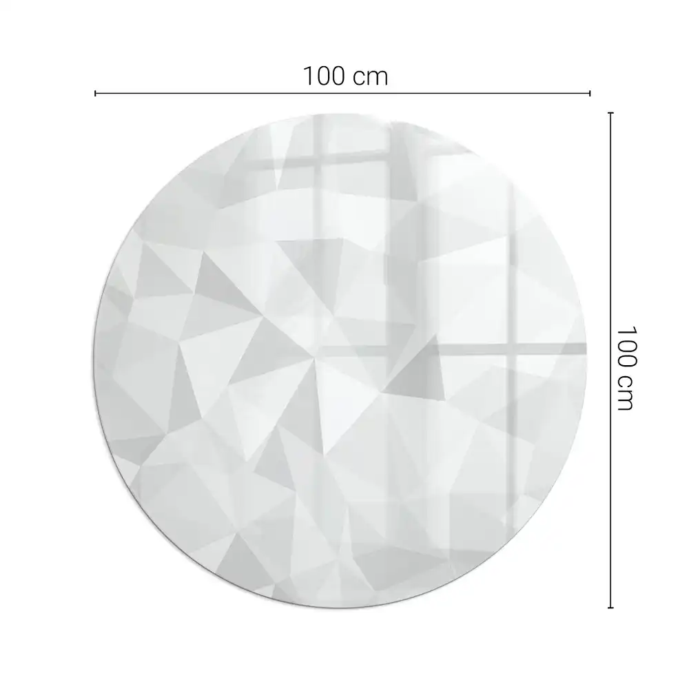 Placă de protecție din sticlă securizată sub sobă cu model geometric abstract