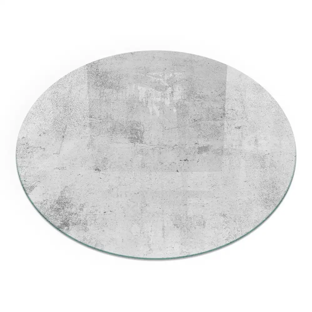 Placă de protecție pentru șemineu rotundă cu textură de beton brut