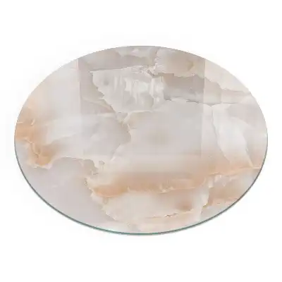 Placă de protecție rotundă pentru șemineu cu model din piatră naturală