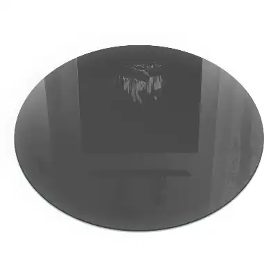 Placă de protecție rotundă din sticlă securizată pentru sobă, culoare maro-gri