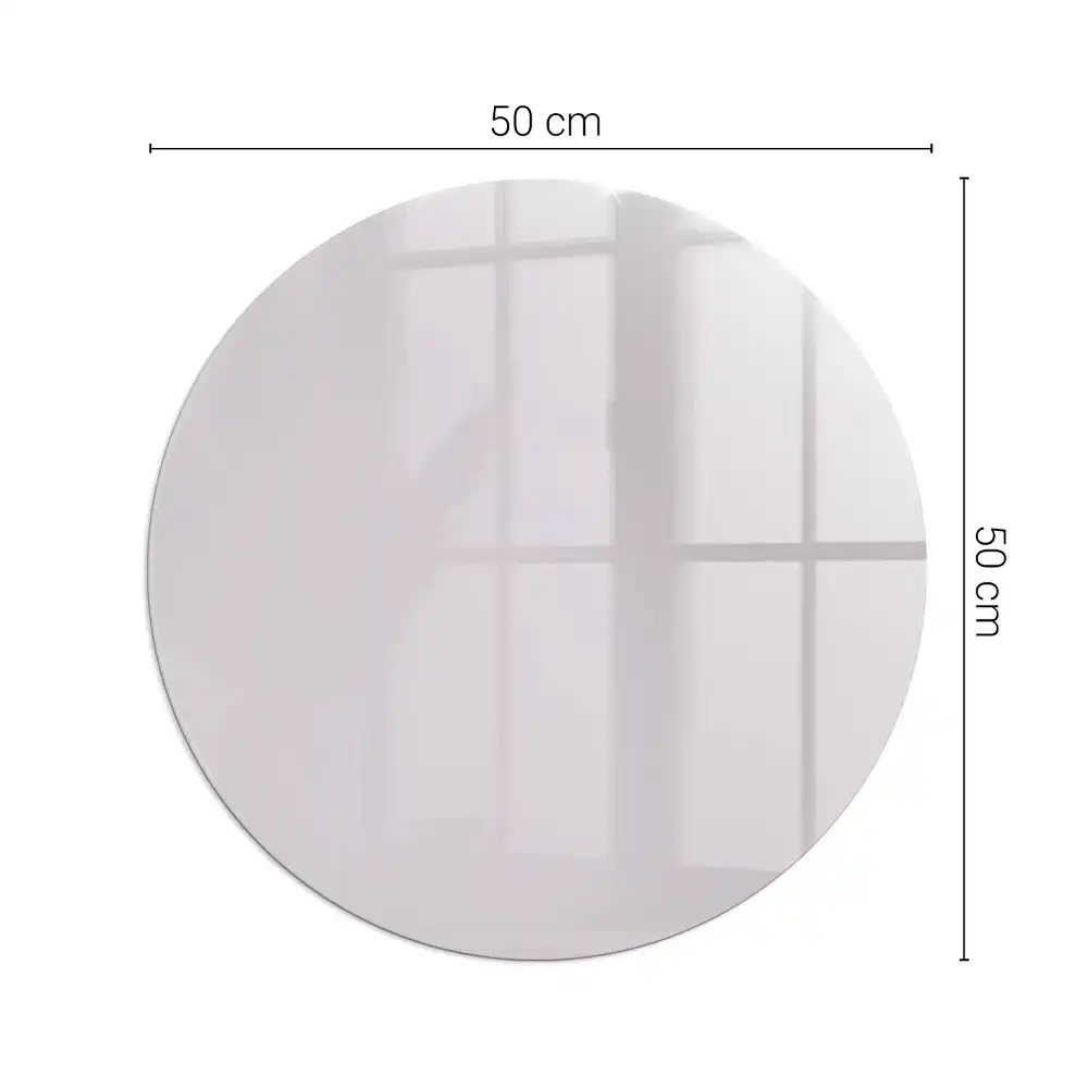 Placă rotundă de protecție din sticlă securizată sub sobă, culoare violet deschis