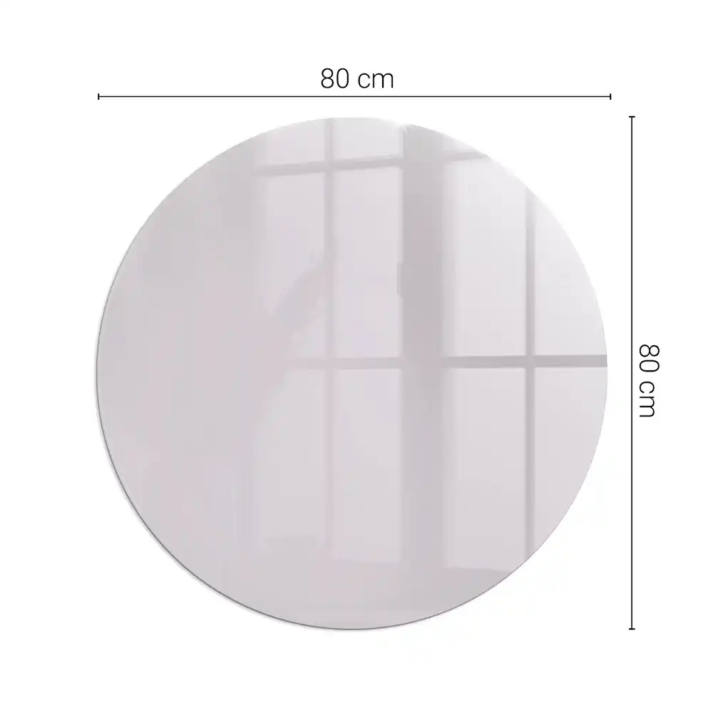 Placă rotundă de protecție din sticlă securizată sub sobă, culoare violet deschis