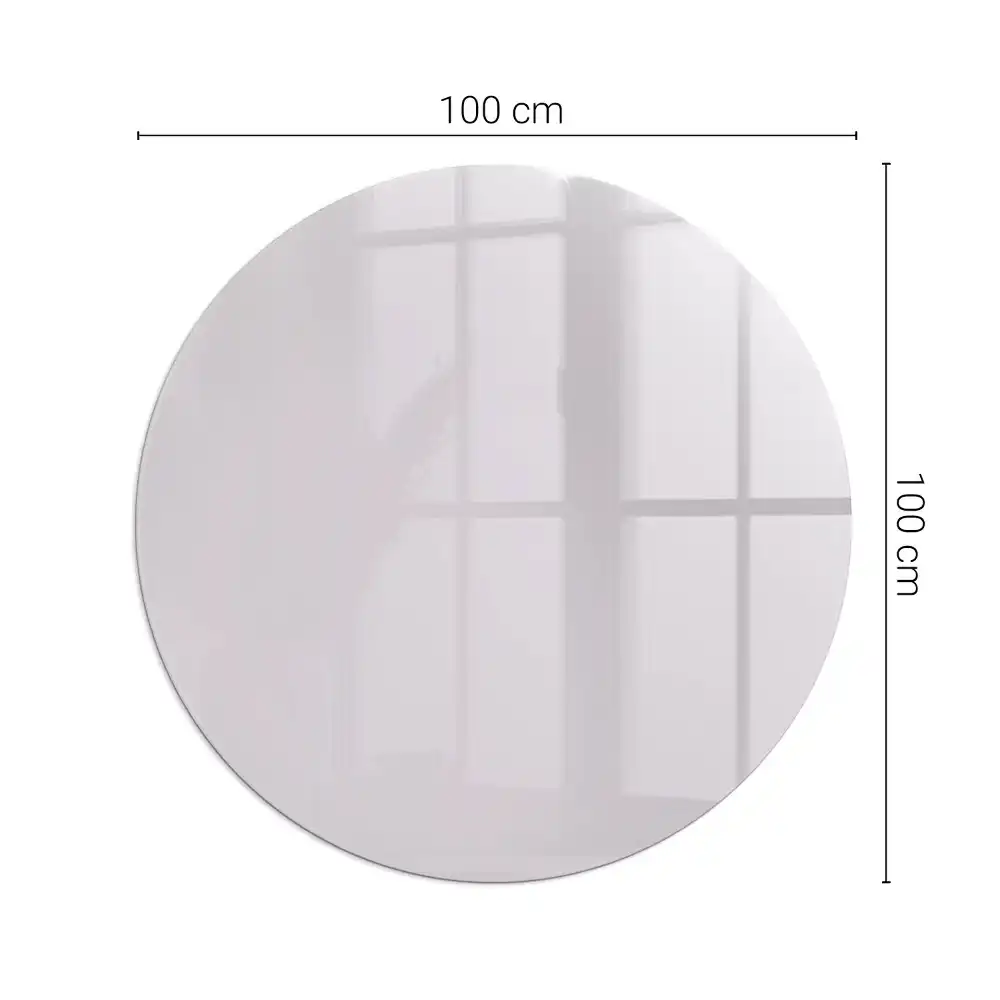 Placă rotundă de protecție din sticlă securizată sub sobă, culoare violet deschis