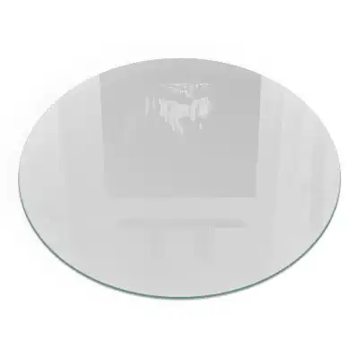 Placă de sticlă securizată rotundă pentru protecție sub sobă, gri
