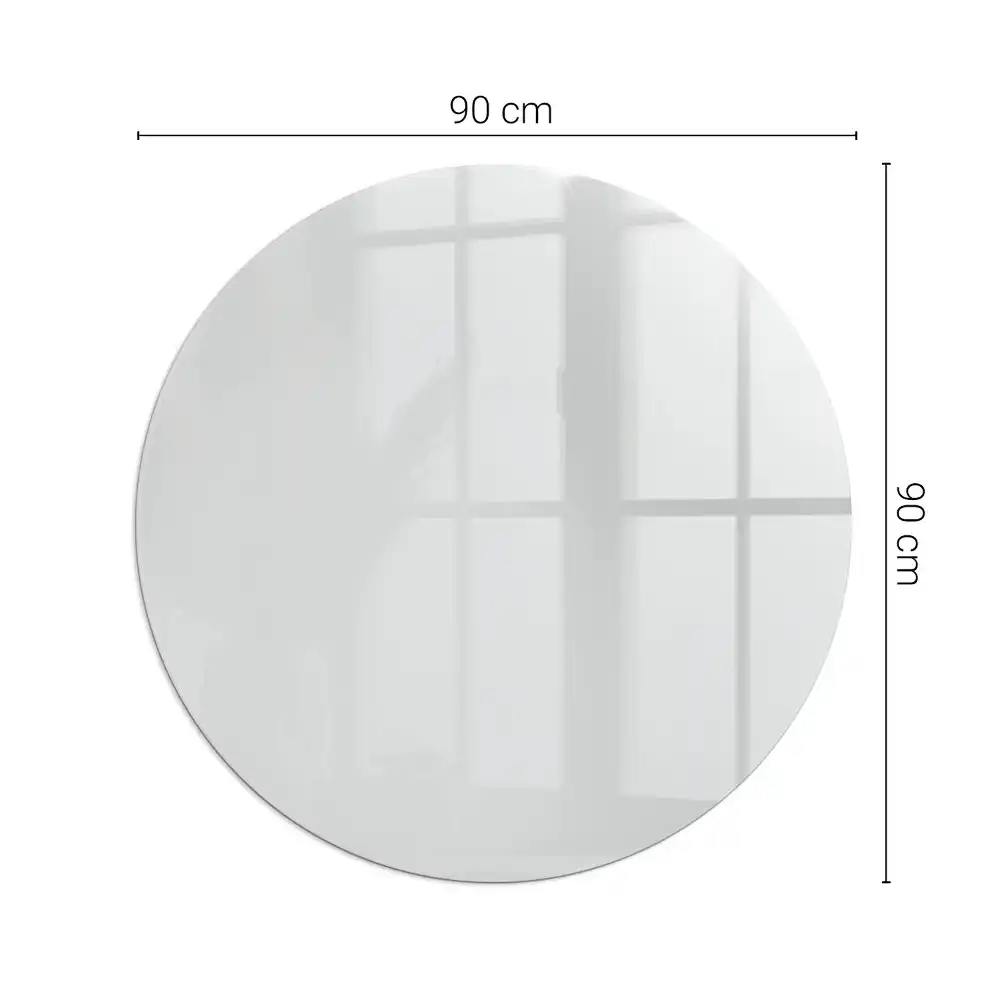 Placă de sticlă securizată rotundă pentru protecție sub sobă, gri