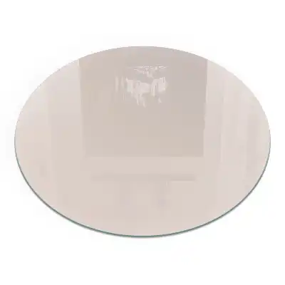 Placă de protecție rotundă din sticlă securizată pentru sobă, culoare roz pal