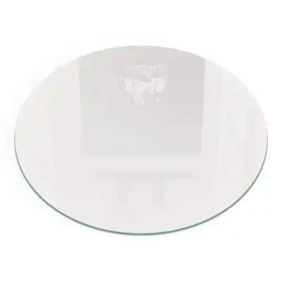 Placă de protecție pentru șemineu rotundă culoare fildeș