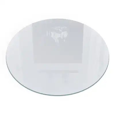 Placă de protecție rotundă din sticlă securizată pentru sobă, culoare albă