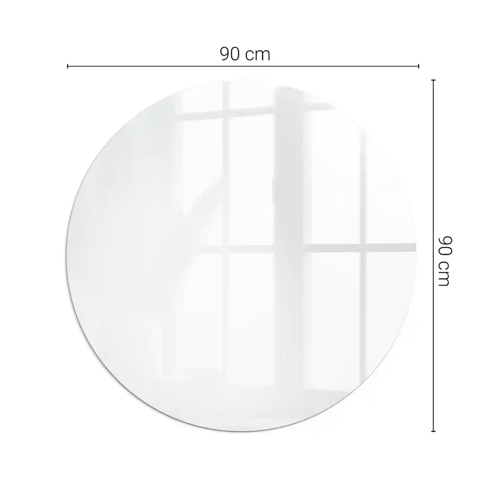 Placă de protecție rotundă din sticlă securizată pentru sobă, culoare albă