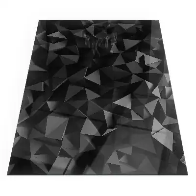 Placă de sticlă dreptunghiulară pentru șemineu cu geometrie tridimensională