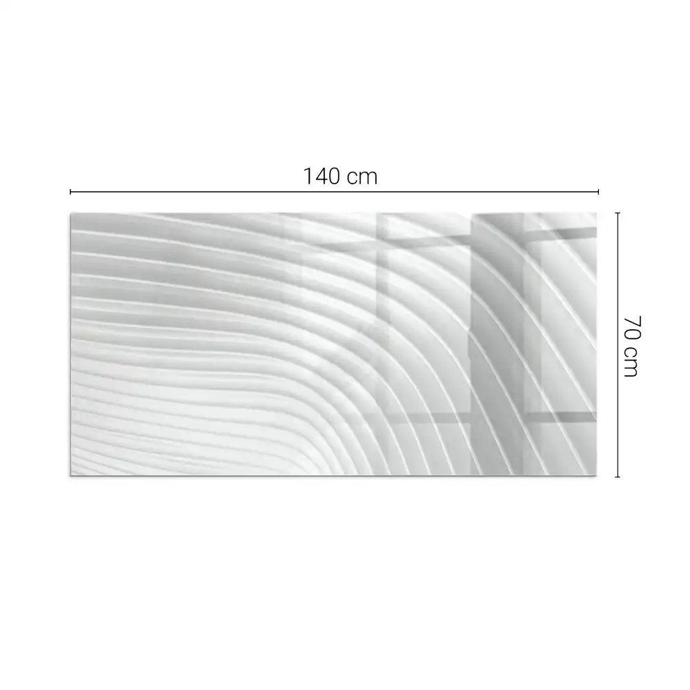 Protecție dreptunghiulară sub sobă cu model de linii ondulate delicate