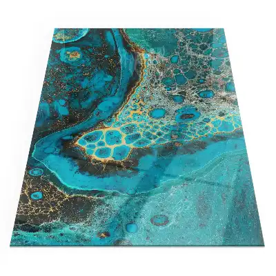 Placă de sticlă pentru șemineu cu design abstract organic
