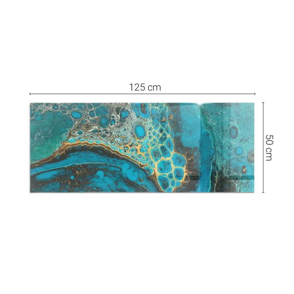 Placă de sticlă pentru șemineu cu design abstract organic