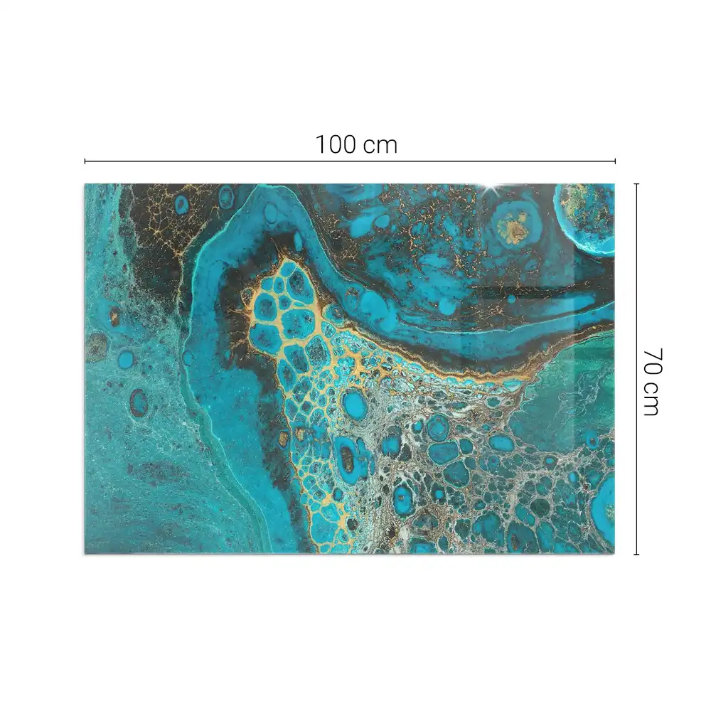 Placă de sticlă pentru șemineu cu design abstract organic