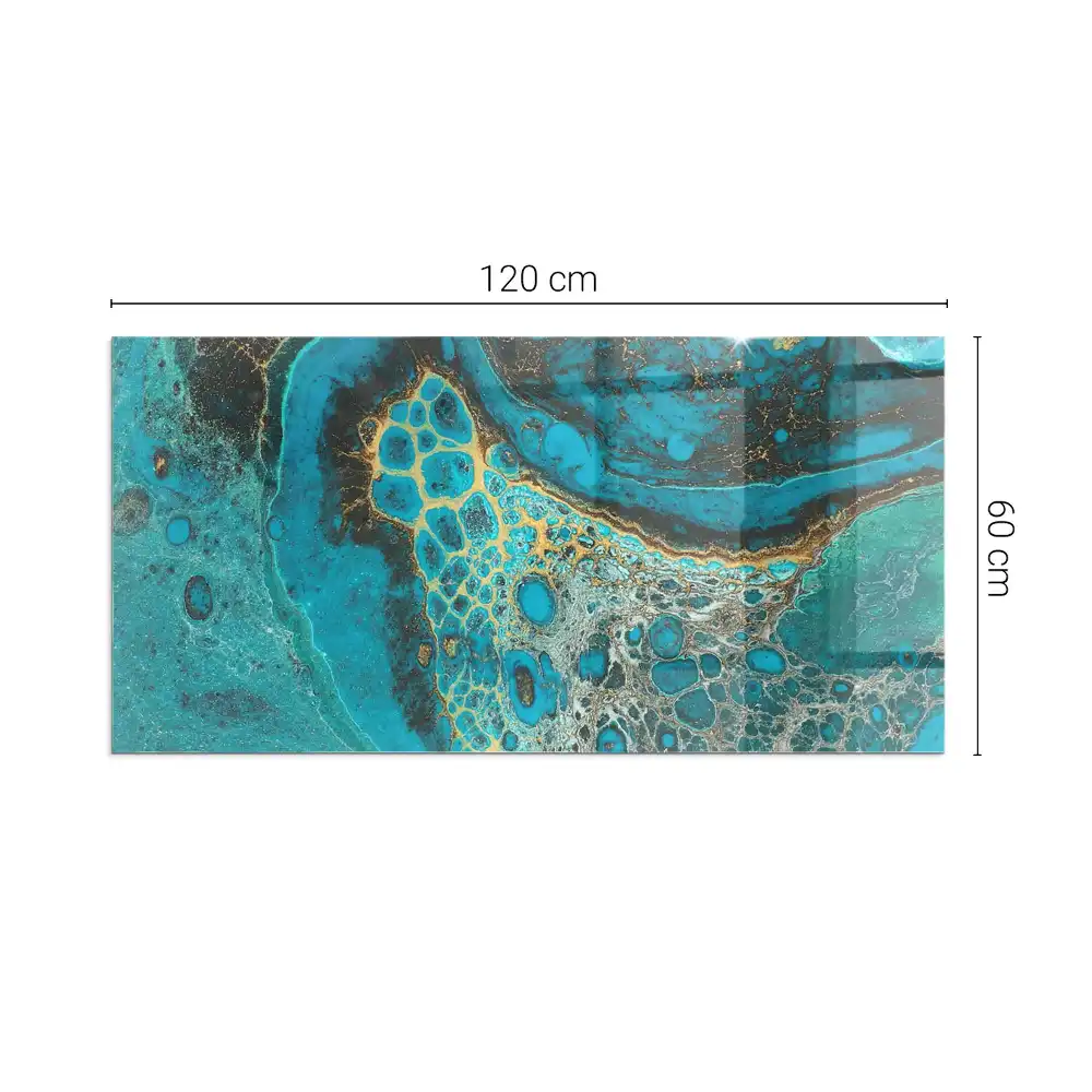 Placă de sticlă pentru șemineu cu design abstract organic