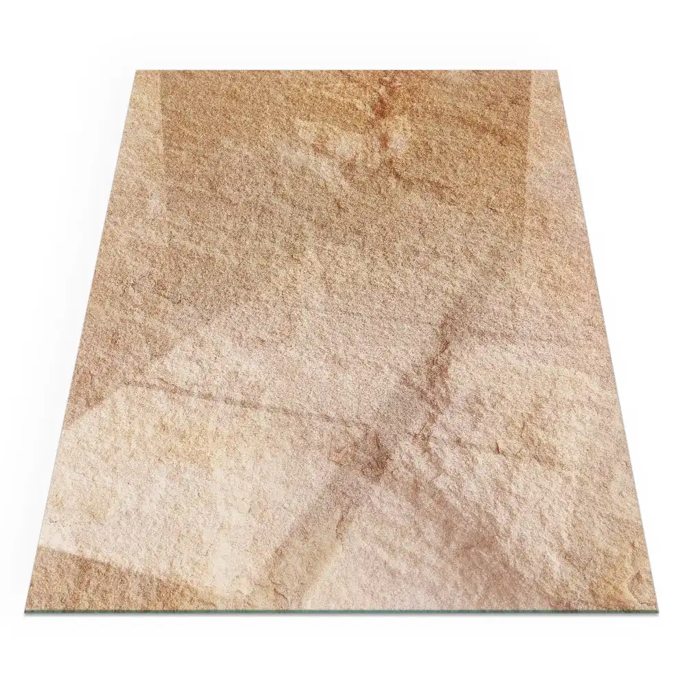 Protecție dreptunghiulară sub sobă cu textură de piatră naturală