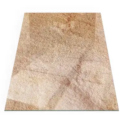 Protecție dreptunghiulară sub sobă cu textură de piatră naturală