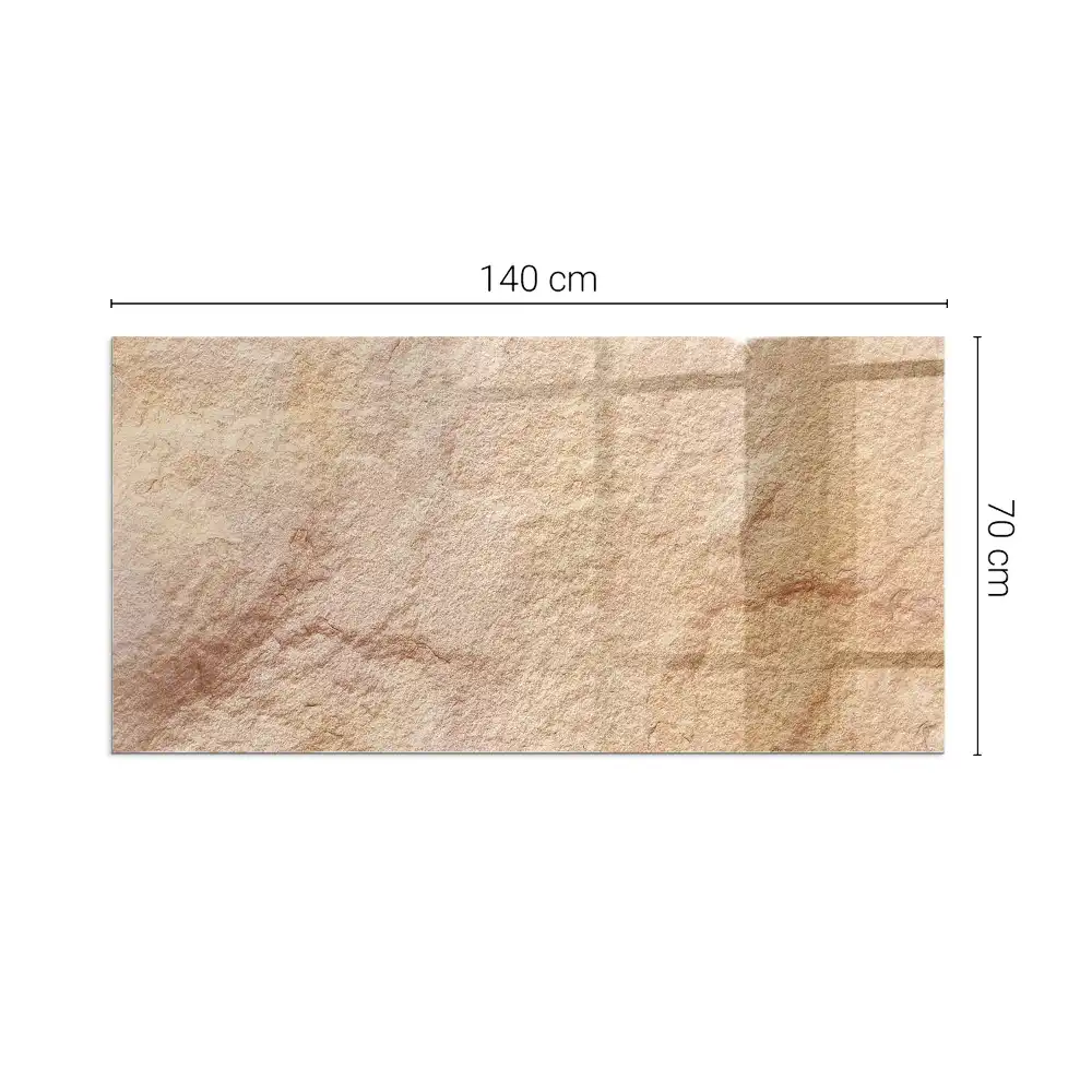 Protecție dreptunghiulară sub sobă cu textură de piatră naturală