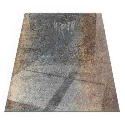 Placă dreptunghiulară din sticlă securizată pentru protecție sub sobă cu model abstract texturat