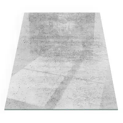 Placă de sticlă dreptunghiulară pentru șemineu cu textură de beton brut